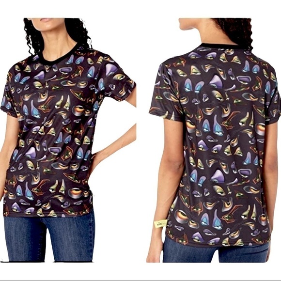 Disney Villains vs Heidi Klum Eyes Boxy Band Tee Shirt New Medium - Picture 5 of 7